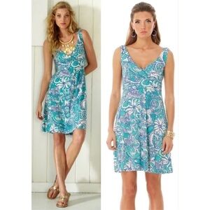 Lilly Pulitzer Shianne Seafoam Green Montauk Stretch Jersey Dress Sz XS